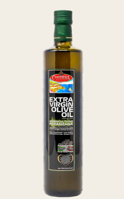 Costiera Monocultivar Extra Virgin Olive Oil 25.4fl.oz (750ml) - Glass Bottle
