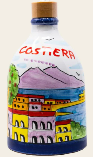 Costiera Monocultivar Extra Virgin Olive Oil 8.4fl.oz (250ml) in a Hand Crafted Ceramic Bottle