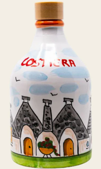 Costiera Monocultivar Extra Virgin Olive Oil 8.4fl.oz (250ml) in a Hand Crafted Ceramic Bottle