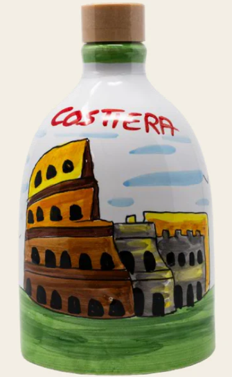 Costiera Monocultivar Extra Virgin Olive Oil 8.4fl.oz (250ml) in a Hand Crafted Ceramic Bottle