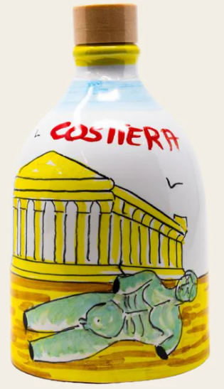Costiera Monocultivar Extra Virgin Olive Oil 8.4fl.oz (250ml) in a Hand Crafted Ceramic Bottle