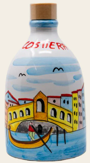 Costiera Monocultivar Extra Virgin Olive Oil 8.4fl.oz (250ml) in a Hand Crafted Ceramic Bottle